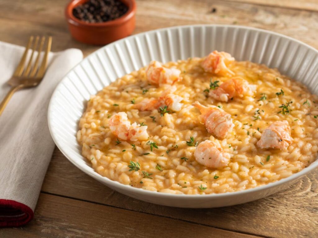 risotto de langostinos